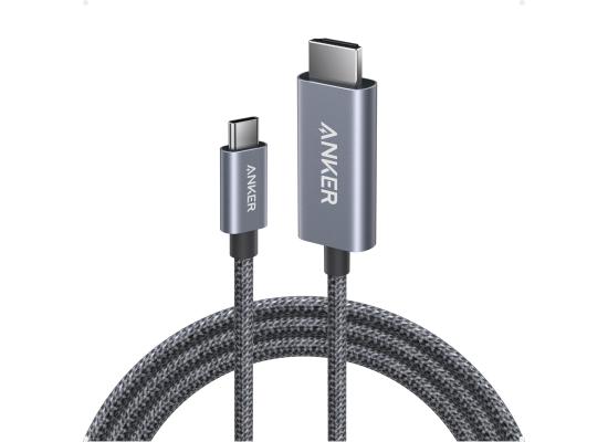 Anker HDMI Cable, 4K@60Hz Ultra-Fast Nylon-Braided USB C to HDMI Cord with Advanced Shielding, Thunderbolt 5/4/3, for MacBook, iPad, iPhone, HD TV, and More 1.8M